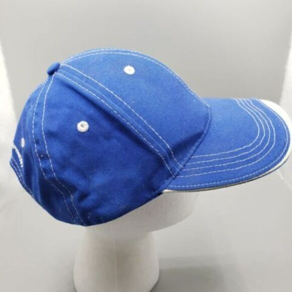KOMATSU CONSTRUCTION MINING EQUIPMENT BASEBALL HAT CAP ADJUSTABLE blue white - Picture 4 of 7